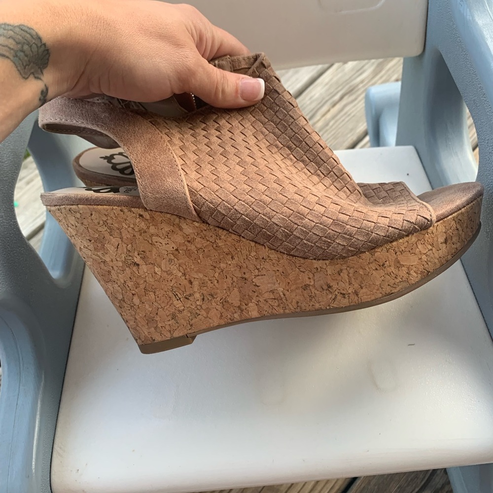 Brown fergalicious wedge heels. Barely worn. Excellent condition!